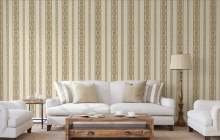 Cream Embossed Wallpaper – Dimensional Damask (6803-3)
